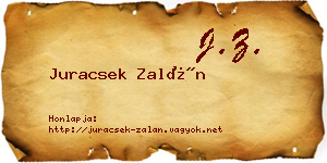 Juracsek Zalán névjegykártya